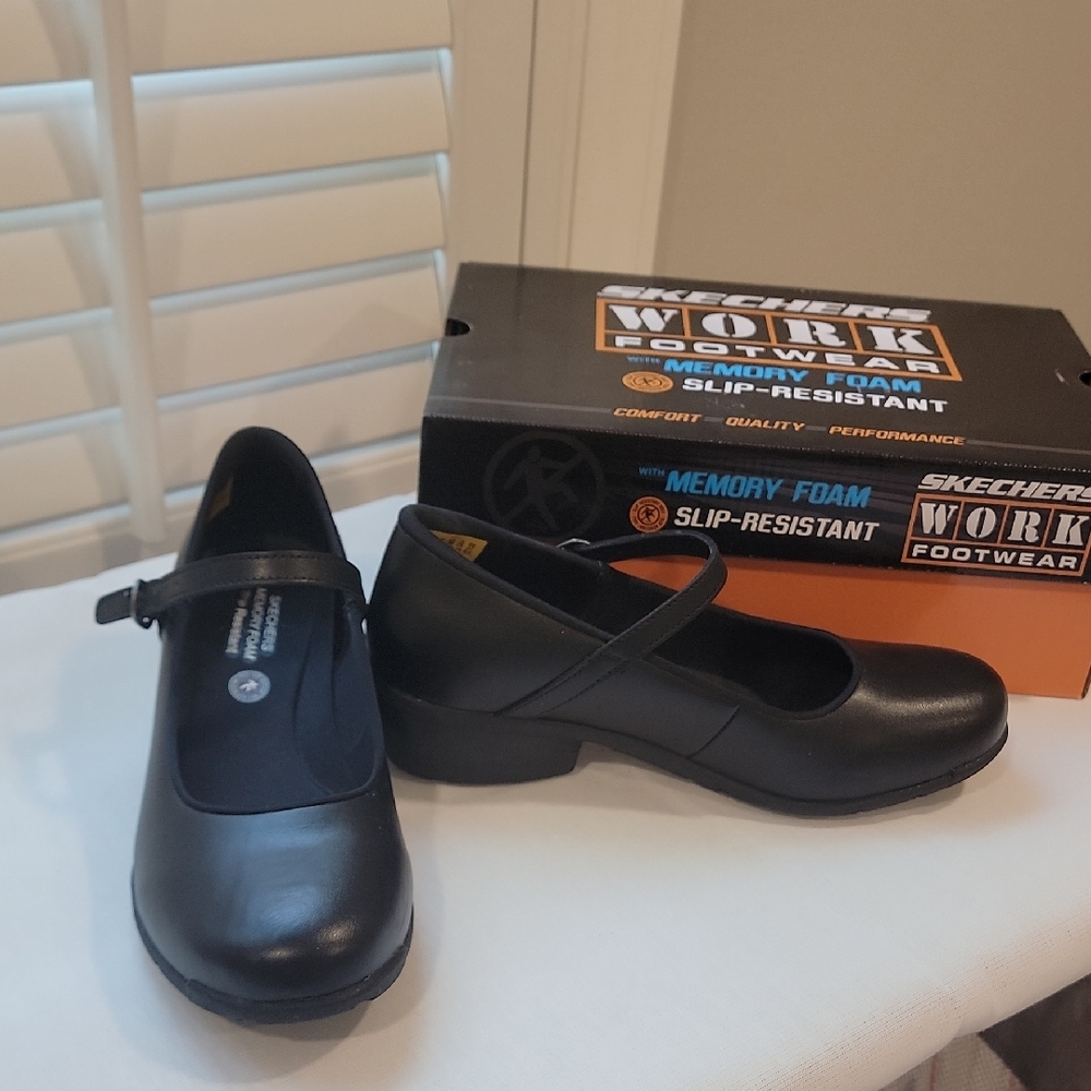 Black Mary Jane Work Shoes